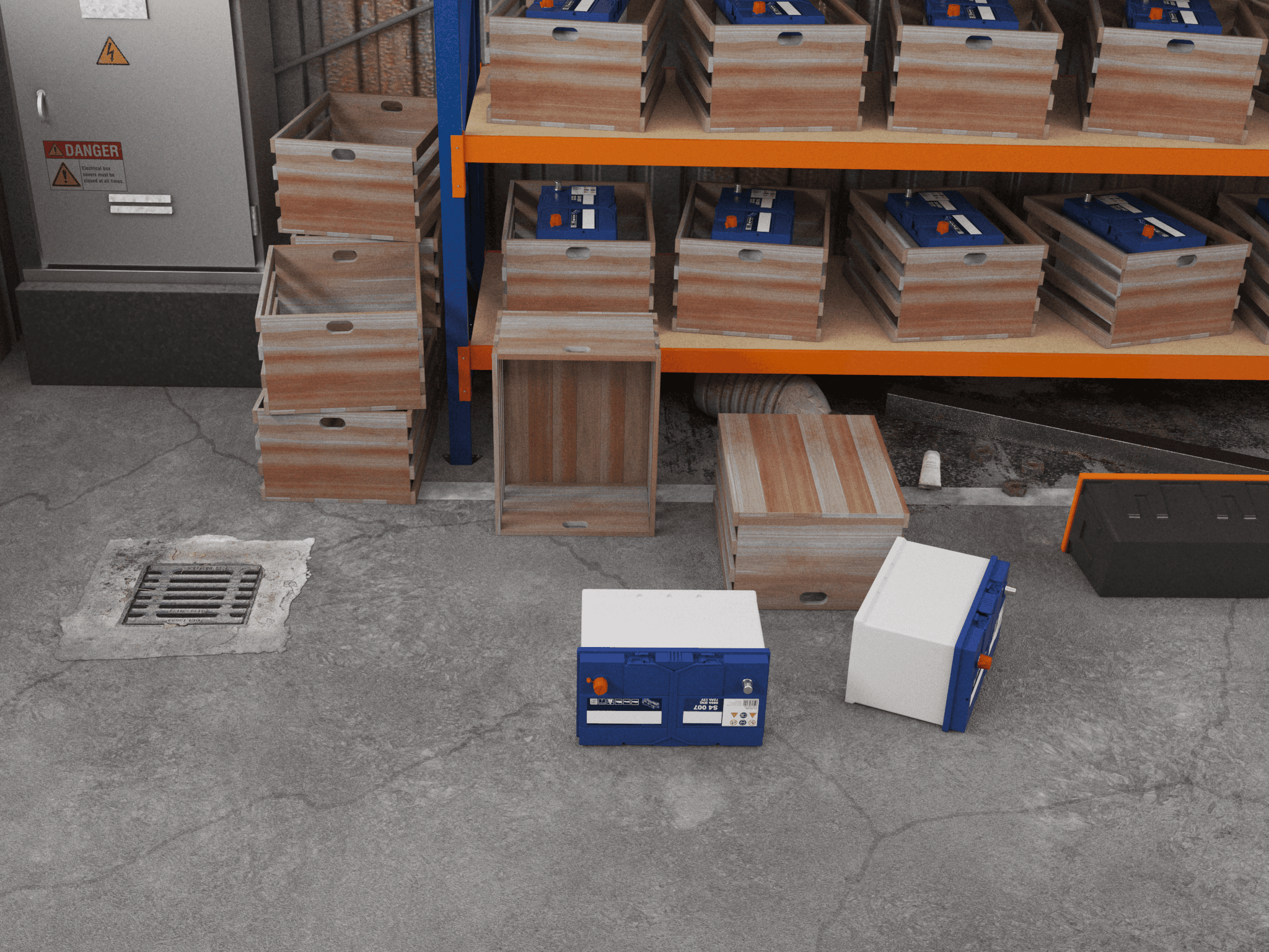 Autonomous Robotics & Warehouse Storage render 2