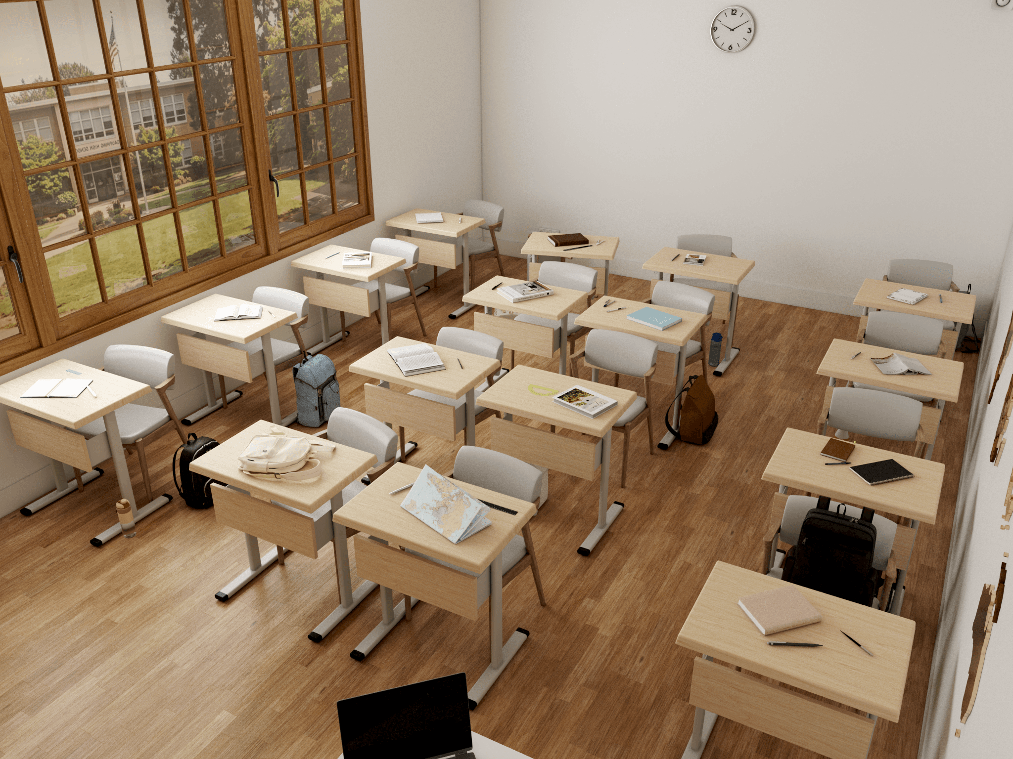 Modern Academic Lecture Amphitheater render 4